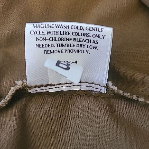 Eileen Fisher Cotton Tencel Twill Cargo Pocket Olive Khaki Mini Skirt Size S - Picture 12 of 12